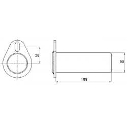 3014013H Svornjak bez podmazivanja 30x188 mm Zepro